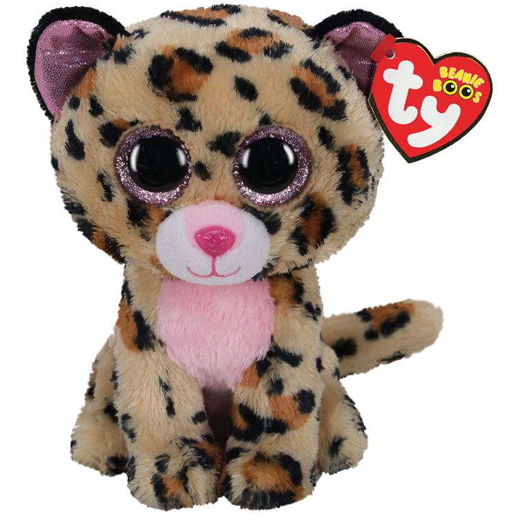 TY BEANIE BOOS MEDIUM LIVVIE LEOPARD - Toyworld Frankston