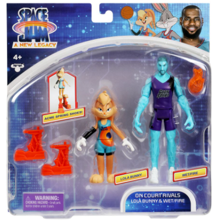 Space Jam: A New Legacy - On Court Rivals 2pk - Lola Bunny & Wet/Fire - Toyworld Frankston