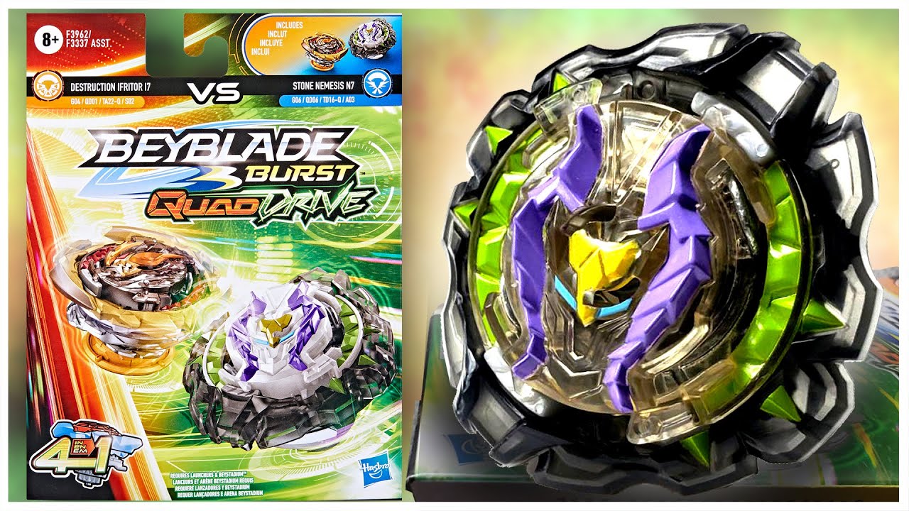 BEYBLADE BURST QUAD DRIVE DESTRUCTION IFRITOR I7 vs STONE NEMESIS N7 - Toyworld Frankston