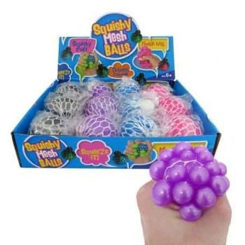 SQUISHY MESH BALL METALIC - Toyworld Frankston