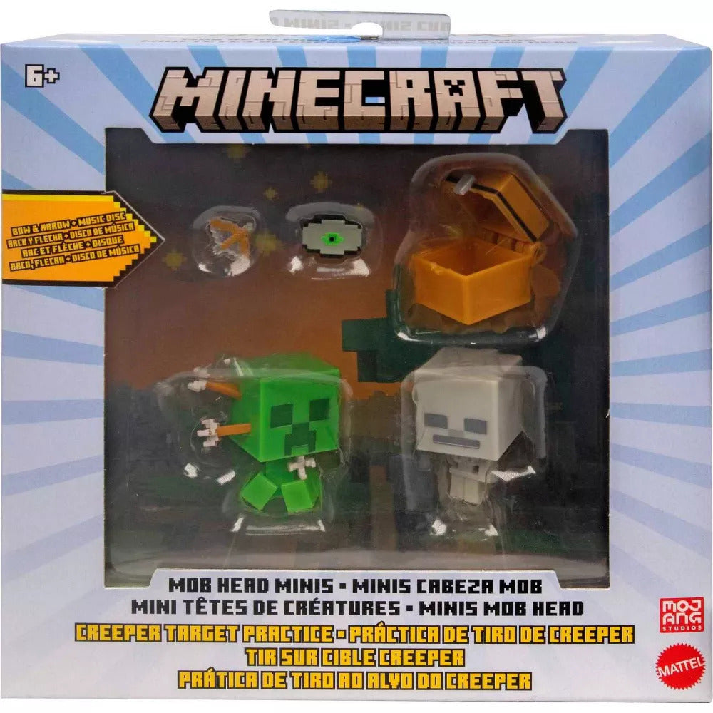 MINECRAFT MOB HEAD MINIS CREEPER AND SKELETON - Toyworld Frankston