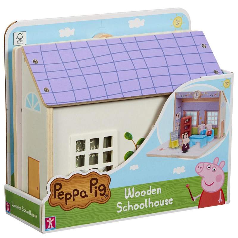 PEPPA PIG WOOD PLAY SCHOOLHOUSE - Toyworld Frankston