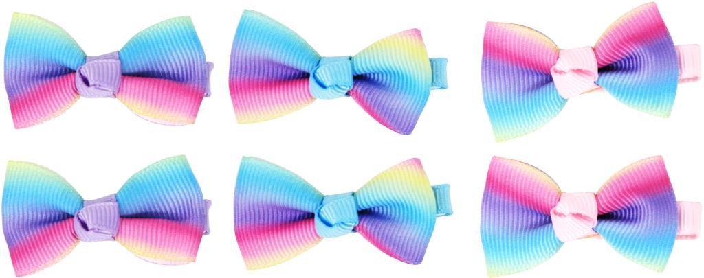 COTTON CANDY MINI BOW CLIPS