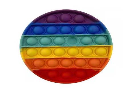 POP IT FIDGET TOY RAINBOW CIRCLE ROUND SHAPE - Toyworld Frankston