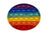 POP IT FIDGET TOY RAINBOW CIRCLE ROUND SHAPE - Toyworld Frankston