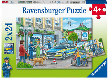 RAVENSBURGER POLICE AT WORK 2X24PC - Toyworld Frankston