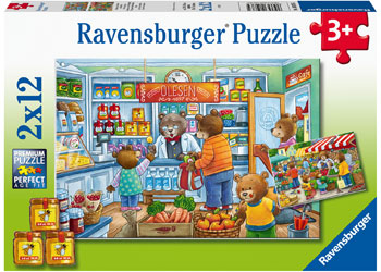 RAVENSBURGER LETS GO SHOPPING 2X12PC - Toyworld Frankston