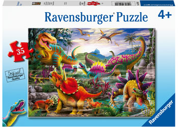 RAVENSBURGER T-REX TERROR 35 PIECE PUZZLE - Toyworld Frankston