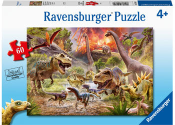 RAVENSBURGER DINOSAUR DASHD 60PC PUZZLE - Toyworld Frankston