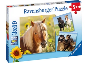 PUZZLE 3X49 LOVING HORSES - Toyworld Frankston
