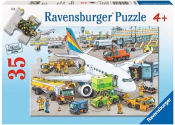 RAVENSBURGER - BUSY AIRPORT 35 PIECE PUZZLE - Toyworld Frankston