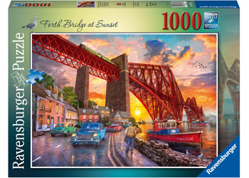 RAVENSBURGER - FORTH BRIDGE AT SUNSET PUZZLE 1000PC - Toyworld Frankston