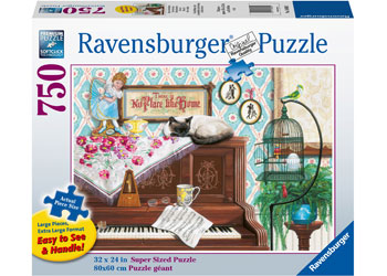 RBURG - PIANO CAT PUZZLE 750 PC PUZZLE - Toyworld Frankston