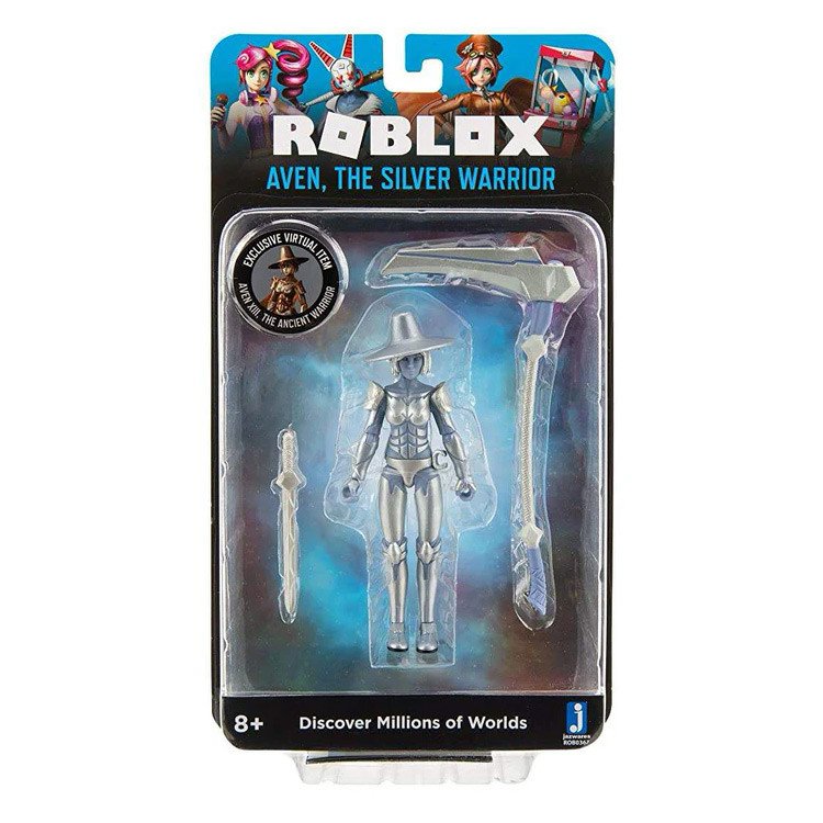 ROBLOX - IMAGINATION FIGURE PACK - AVEN, THE SILVER WARRIOR - Toyworld Frankston