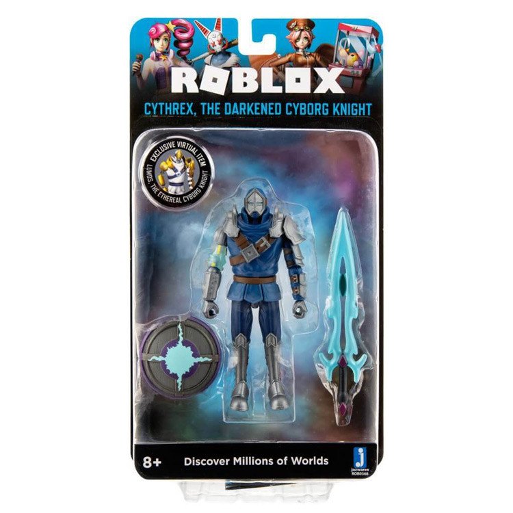ROBLOX - IMAGINATION FIGURE PACK - CYTHREX, THE DARKENED CYBORG KNIGHT - Toyworld Frankston