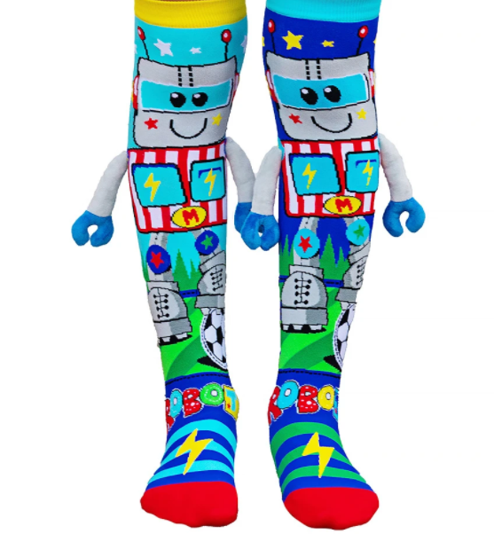 MADMIA ROBOT TODDLER SOCKS WITH PLUSH ARMS ATTACHED - Toyworld Frankston