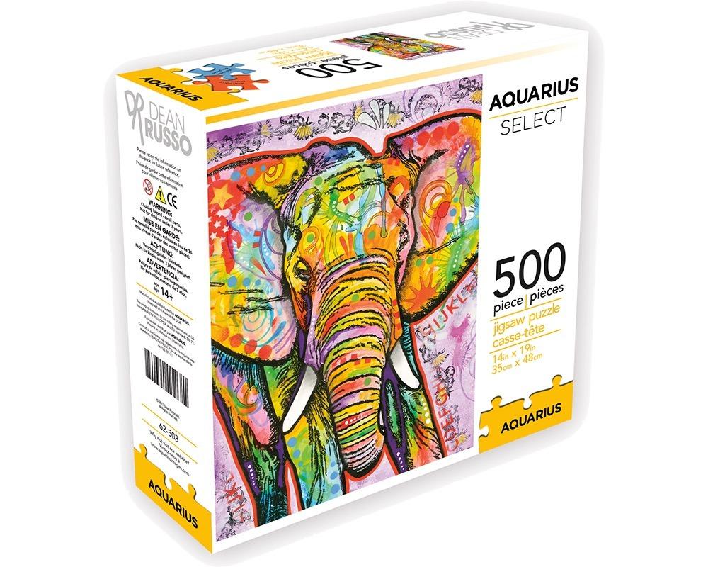 DEAN RUSSO ELEPHANT 500PC AQUARIUS PUZZLE - Toyworld Frankston