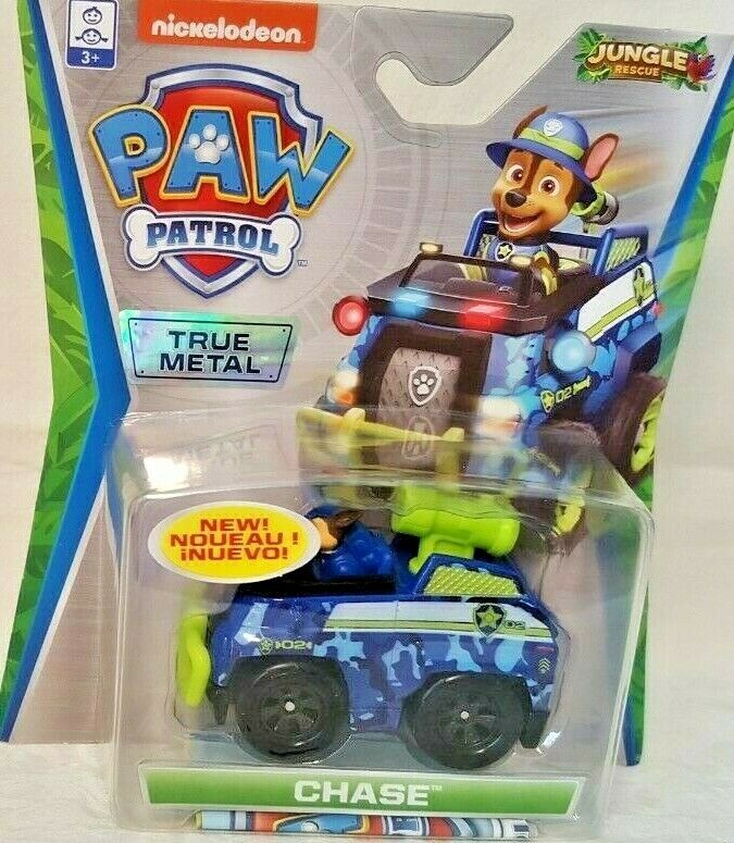 PAW PATROL METAL VEHICLE JUNGLE RESCUE ASST CHASE - Toyworld Frankston