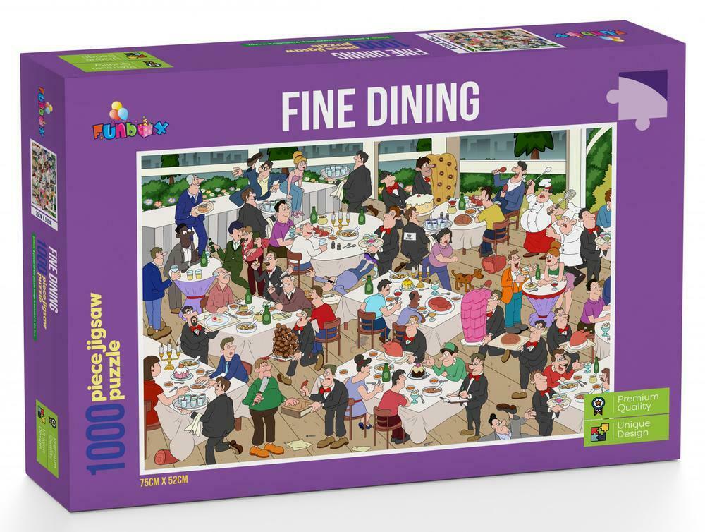 FUNBOX 1000 PIECE PUZZLE - FINE DINING - Toyworld Frankston