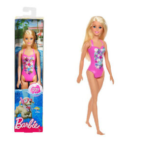 BARBIE BEACH DOLL - PINK SWIM SUIT - Toyworld Frankston