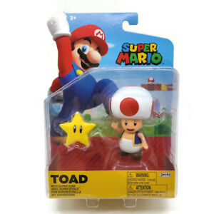 NINTENDO SUPER MARIO 4" TOAD WITH SUPER STAR - Toyworld Frankston