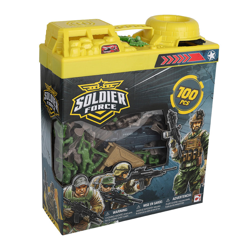 SOLDIER FORCE BUCKET PLAYSET - 100 PIECES - Toyworld Frankston