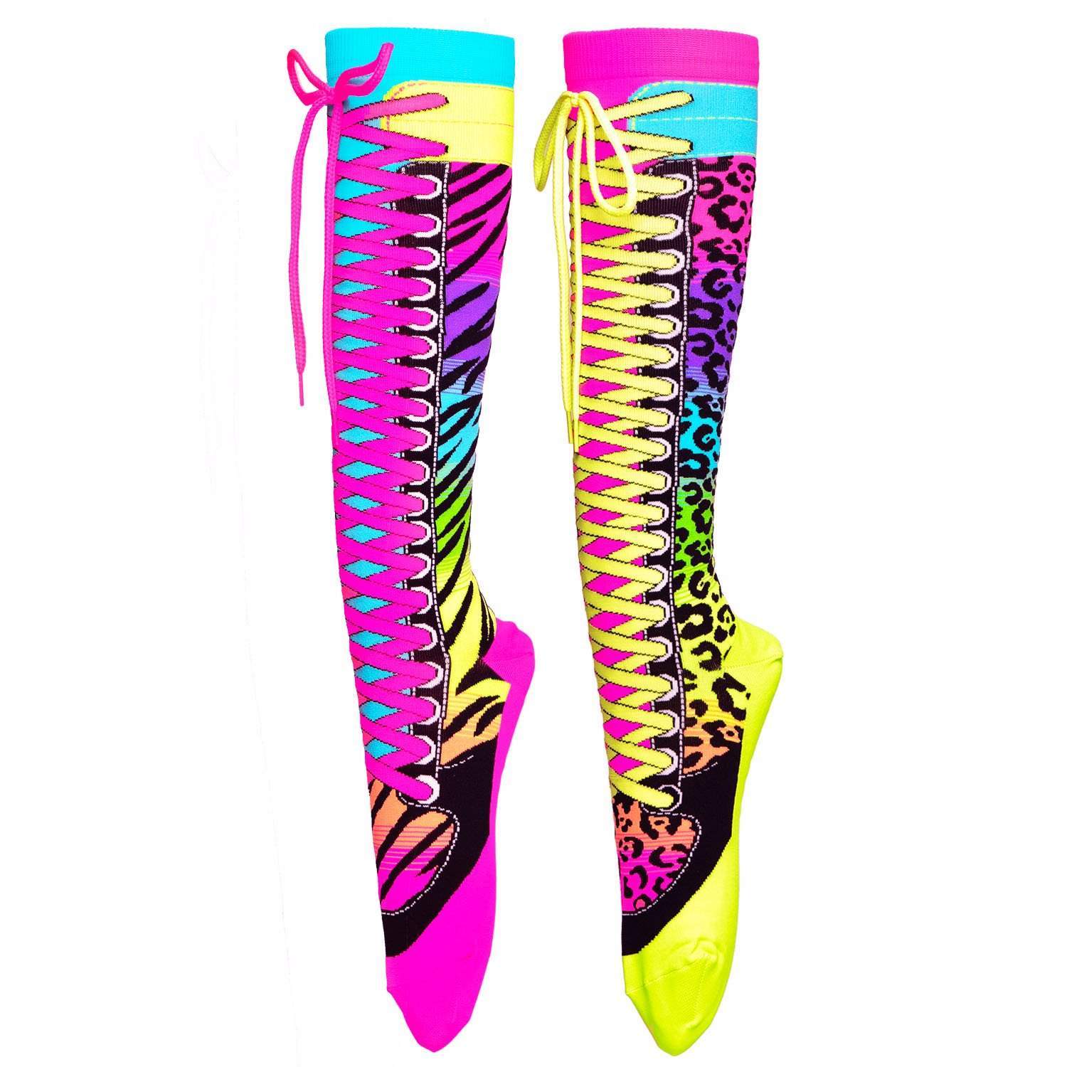 MADMIA - SAFARI SOCKS WITH NEON SHOELACES 6-99 YRS - Toyworld Frankston