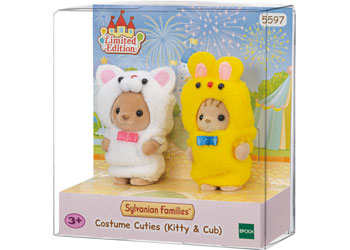 SYLVANIAN FAMILIES COSTUME CUTIES (KITTY & CUB) - Toyworld Frankston