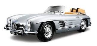 BURAGO 1:18 1957 MERCEDES BENZ 300SL TOURING - SILVER - Toyworld Frankston