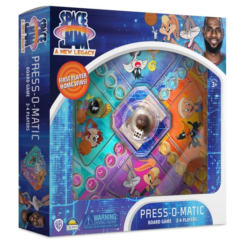 SPACE JAM : A NEW LEGACY PRESS O MATIC BOARD GAME - Toyworld Frankston