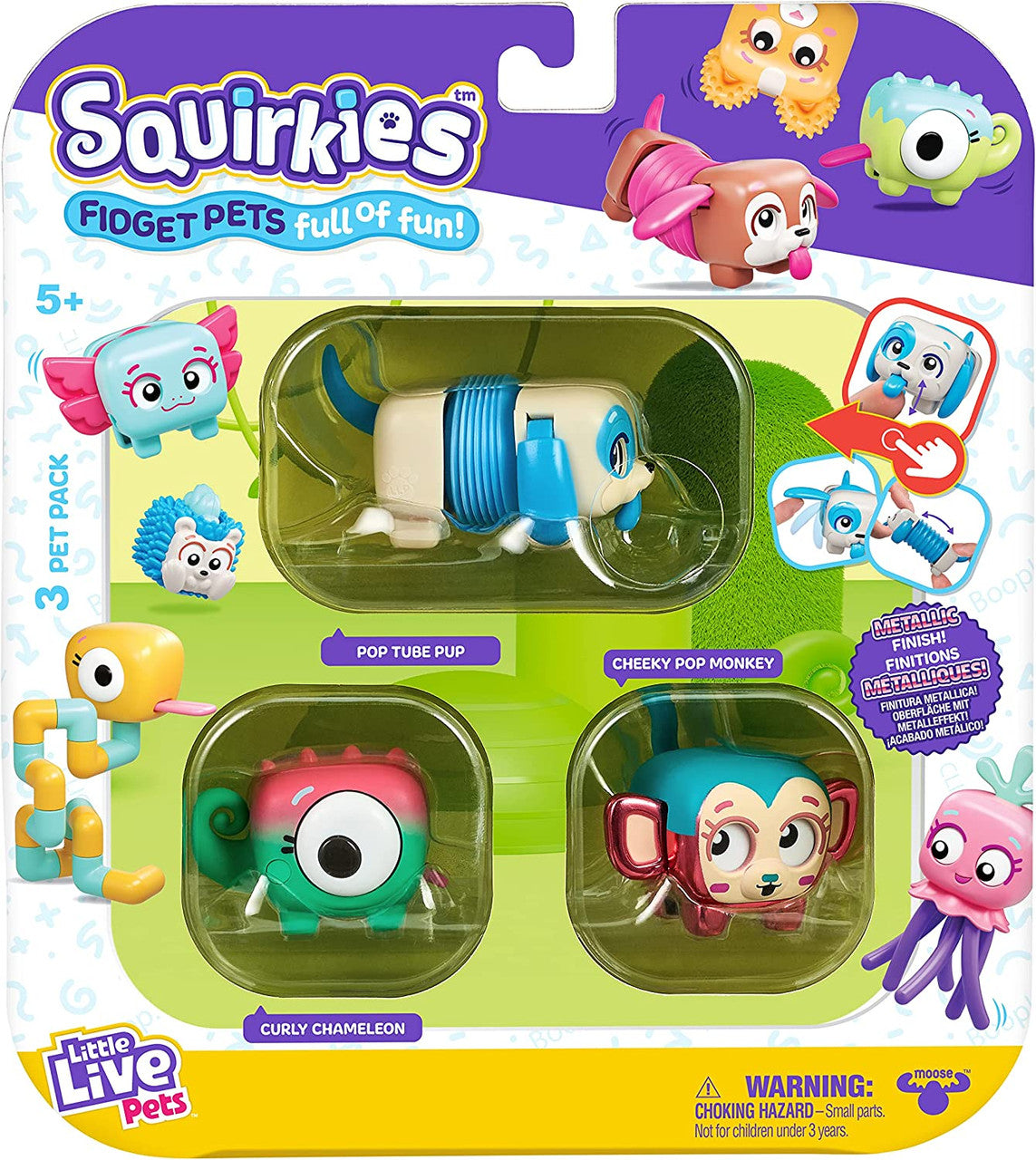 LITTLE LIVE PETS SQUIRKIES FIDGET PETS 3 PACK - Toyworld Frankston