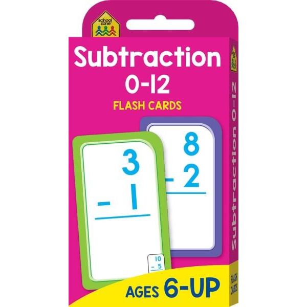 SCHOOL ZONE SUBTRACTION 0-12 FLASH CARDS - Toyworld Frankston