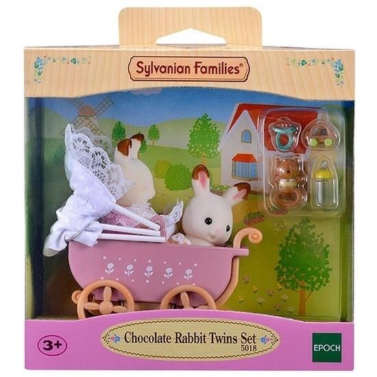 SYLVANIAN FAMILY - CHOCOLATE RABBIT TWINS SET | Toyworld Frankston | Toyworld Frankston