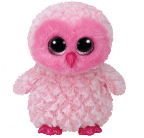 BEANIE BOO LARGE TWIGGY PINK OWL | Toyworld Frankston | Toyworld Frankston