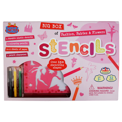 BIG BOX OF FASHION AND FAIRY TALE STENCILS - Toyworld Frankston