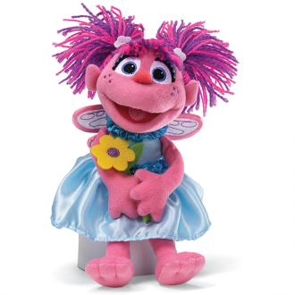 SESAME STREET ABBY HOLDING FLOWER 28CM PLUSH - Toyworld Frankston