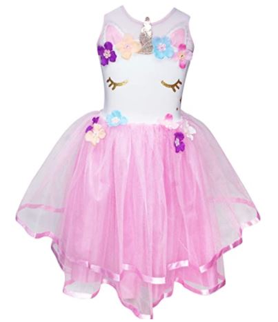 UNICORN DRESS SIZE 5/6 PALE PINK - Toyworld Frankston