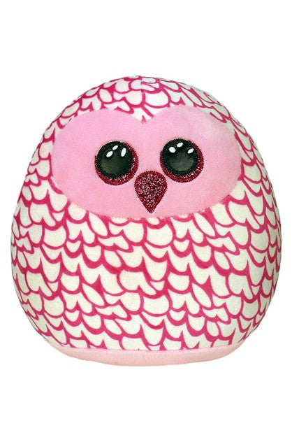TY BEANIE SQUISH A BOOS 10 INCH PINKY OWL