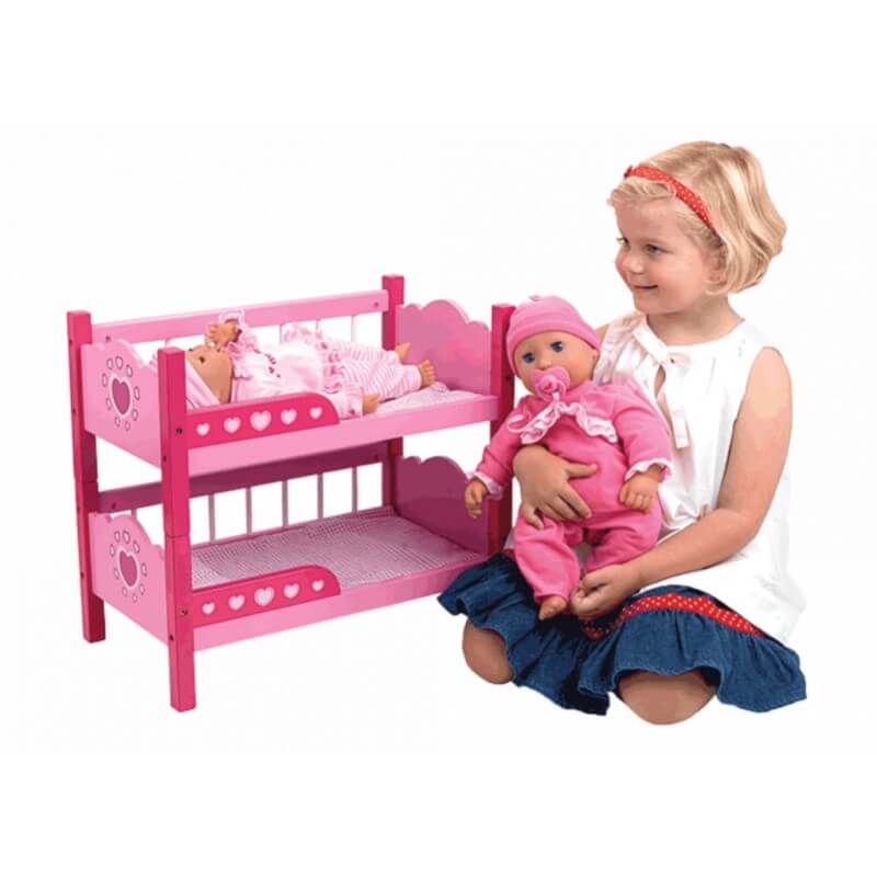 DOLLSWORLD WOODEN BUNK BEDS - Toyworld Frankston