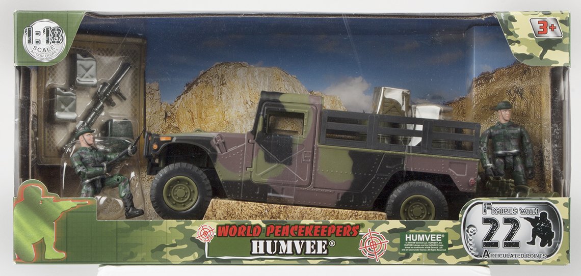 WORLD PEACEKEEPERS HUMVEE ARMY OR CARGO LOADING TRUCK - Toyworld Frankston