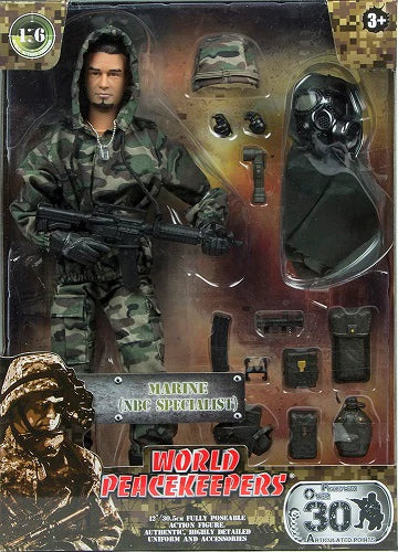 WORLD PEACE KEEPER 1/6 MILITARY FIGURE AND ACCESSORY - MARINE (NBC SPECIALIST) - Toyworld Frankston